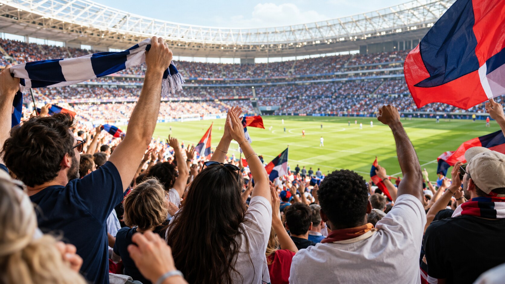 Des supporters dans les tribunes d’un stade